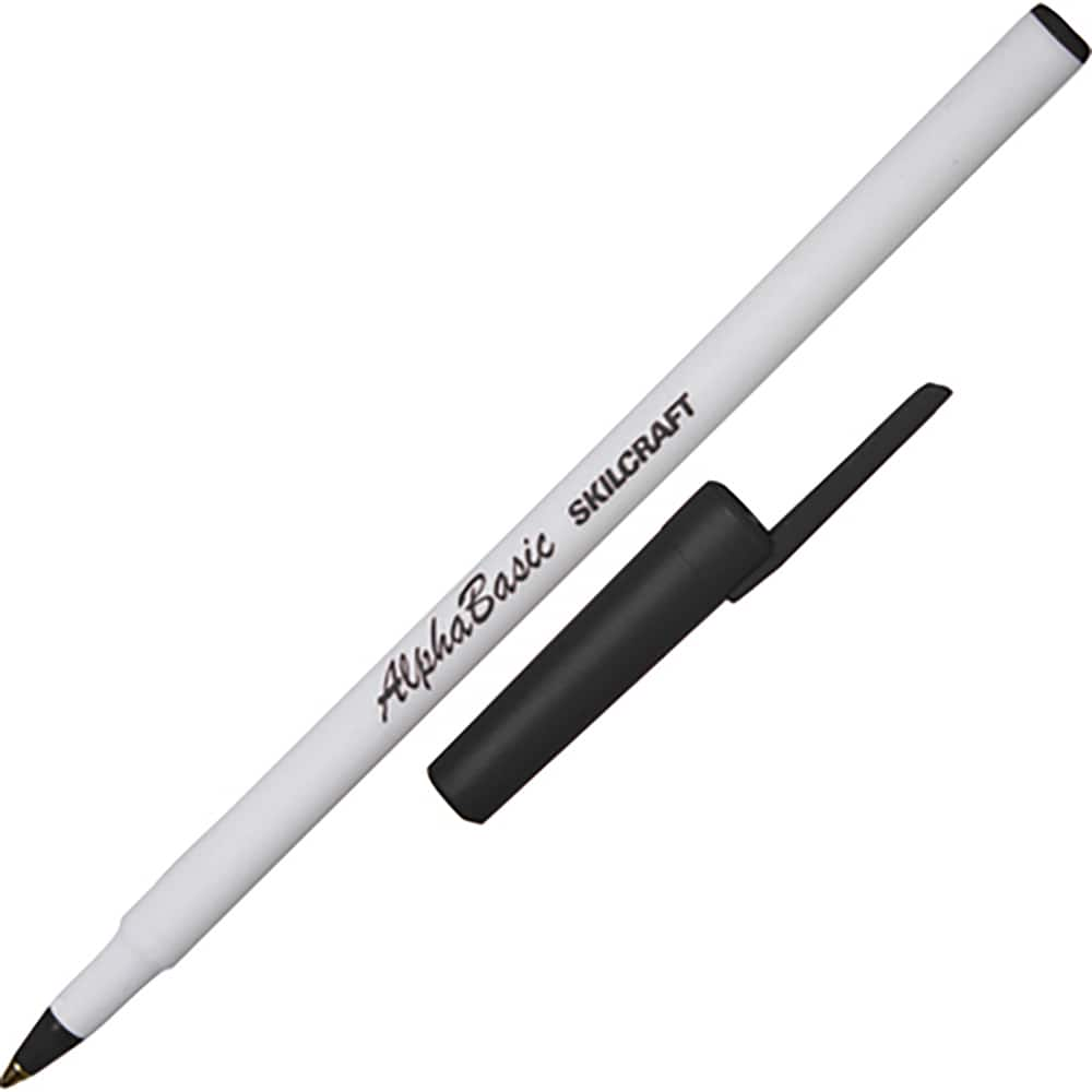 Ability One - Pens & Pencils; Type: Ball Point Pen ; Color: Black ; Tip Type: Medium - Exact Industrial Supply