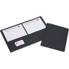 Ability One - Portfolios, Report Covers & Pocket Binders; Three Hole Report Cover Type: Pocket ; Width (Inch): 8-1/2 ; Length (Inch): 11 ; Color: Black - Exact Industrial Supply