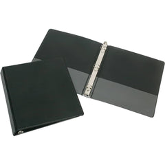 Ability One - Ring Binders; Binder Type: 3 Hole Binder ; Capacity: 1" ; Color: Black ; Material: Vinyl ; Size: 8-1/2 x 11" - Exact Industrial Supply