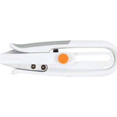 Fiskars - Scissors & Shears; Blade Material: Stainless Steel ; Handle Material: Plastic ; Length of Cut (Inch): 0.8 ; Handle Style: Squeeze; Spring ; Overall Length Range: 3" - Exact Industrial Supply
