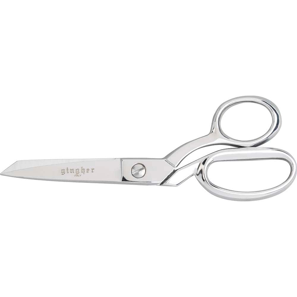 Fiskars - Scissors & Shears; Blade Material: Steel; Double-Plated Chrome-Over-Nickel Finish ; Handle Material: Steel ; Length of Cut (Inch): 3.3 ; Handle Style: Bent ; Overall Length Range: 7" - Exact Industrial Supply