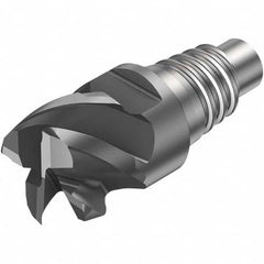 Sandvik Coromant - 5/8" Mill Diam, 0.3346" LOC, 0.3346" OAL, 3 Flute Square End Mill Head - Best Tool & Supply