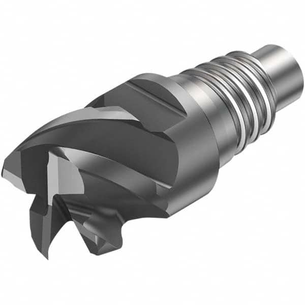 Sandvik Coromant - 3/8" Mill Diam, 0.2087" LOC, 0.2087" OAL, 4 Flute Square End Mill Head - Best Tool & Supply