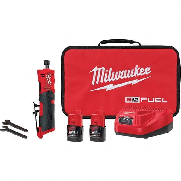 Milwaukee Tool - 1/4" Collet, 20,000 RPM, Straight, Electric Die Grinder - Best Tool & Supply