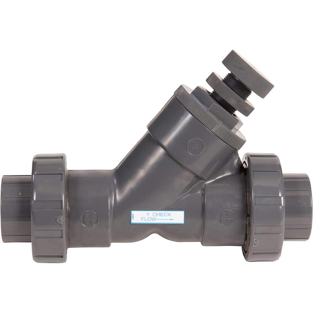 Hayward - Check Valves; Design: In-line; True Union Ball Check; Spring Check ; Tube Outside Diameter (mm): 50.800 ; Pipe Size (Inch): 2 ; Tube Outside Diameter (Inch): 2 ; End Connections: Socket ; Material: PVC - Exact Industrial Supply