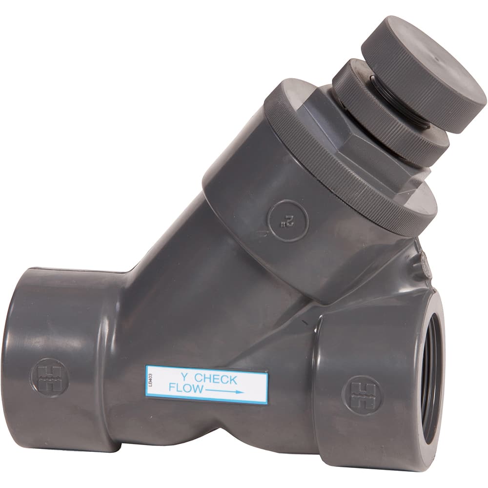 Hayward - Check Valves; Design: In-line; Spring Check ; Tube Outside Diameter (mm): 25.400 ; Pipe Size (Inch): 1 ; Tube Outside Diameter (Inch): 1 ; End Connections: Threaded ; Material: PVC - Exact Industrial Supply