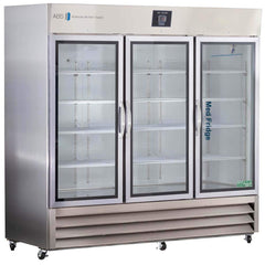 American BioTech Supply - Laboratory Refrigerators and Freezers; Type: Pharmacy Refrigerator ; Volume Capacity: 72 Cu. Ft. ; Minimum Temperature (C): 2.00 ; Maximum Temperature (C): 8.00 ; Width (Inch): 81 ; Depth (Inch): 35-3/4 - Exact Industrial Supply