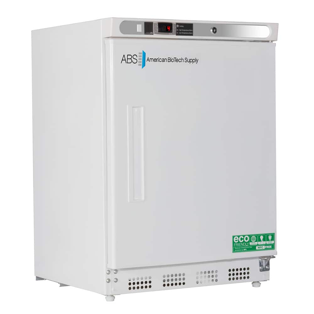 American BioTech Supply - Laboratory Refrigerators and Freezers; Type: Undercounter Built-In Refrigerator ; Volume Capacity: 4.6 Cu. Ft. ; Minimum Temperature (C): 1.00 ; Maximum Temperature (C): 10.00 ; Width (Inch): 23-3/4 ; Depth (Inch): 24-1/2 - Exact Industrial Supply