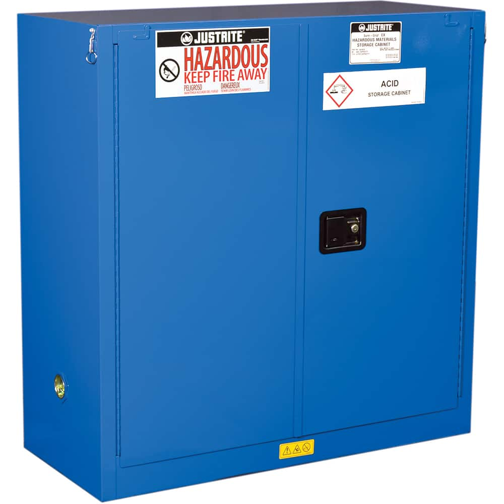 Justrite - 2 Door 1 Shelf 30 Gal Safety Cabinet for Flammable Substances - Exact Industrial Supply