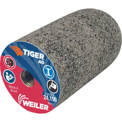 Weiler - Cones & Plugs; Head Thickness (Inch): 3.00 ; Abrasive Material: Aluminum Oxide ; Grit: 24 ; Grade: Coarse ; Wheel Type Number Code: 18R ; Arbor Hole Thread Size: 3/8-24 - Exact Industrial Supply
