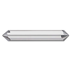 Titan USA - Chamfer Mills; Cutter Head Diameter (Inch): 1/2 ; Included Angle B: 40 ; Included Angle A: 100 ; Chamfer Mill Material: Solid Carbide ; Chamfer Mill Finish/Coating: Uncoated ; Overall Length (Inch): 3 - Exact Industrial Supply