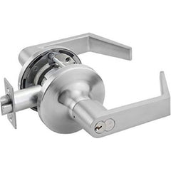 Lever Locksets; Door Thickness: 1 3/4 - 2 1/8; Back Set: 2-3/4; For Use With: Classroom or Utility Room Doors; Finish/Coating: Satin Chrome; Cylinder Type: 6 Pin Schlage C Keway, Keyed; Special Item Information: Classroom Lock Function; Rating: Fire Rated