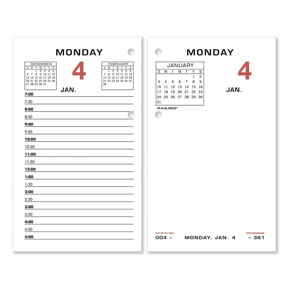 AT-A-GLANCE - Note Pads, Writing Pads & Notebooks Writing Pads & Notebook Type: Desk Calendar Refill Size: 3-1/2 x 6 - Best Tool & Supply