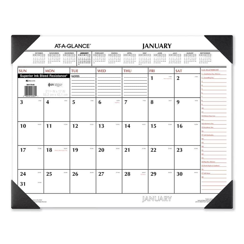 AT-A-GLANCE - Note Pads, Writing Pads & Notebooks Writing Pads & Notebook Type: Desk Pad Size: 22 x 17 - Best Tool & Supply