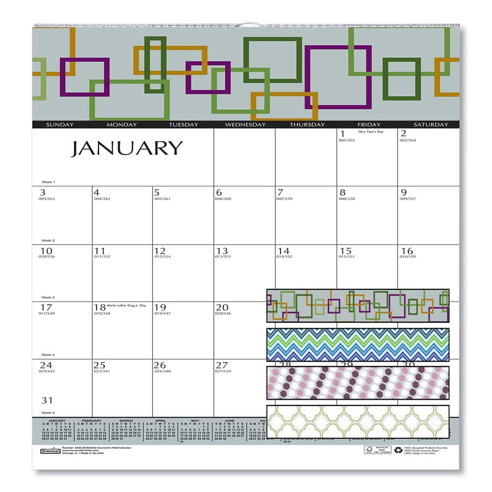 House of Doolittle - Note Pads, Writing Pads & Notebooks Writing Pads & Notebook Type: Wall Calendar Size: 12 x 12 - Best Tool & Supply