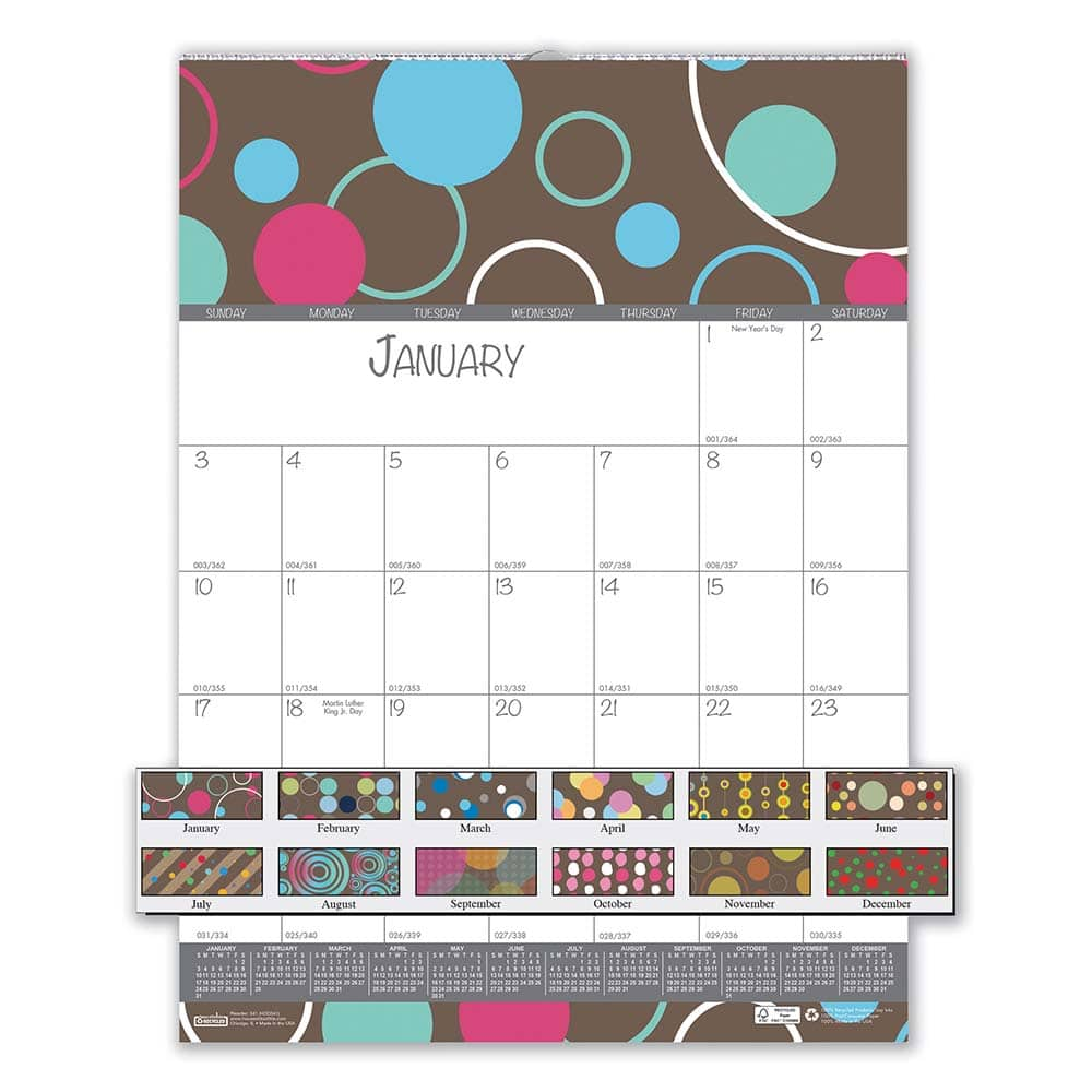 House of Doolittle - Note Pads, Writing Pads & Notebooks Writing Pads & Notebook Type: Wall Calendar Size: 12 x 16-1/2 - Best Tool & Supply