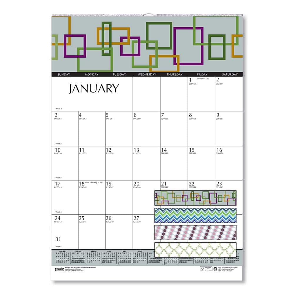 House of Doolittle - Note Pads, Writing Pads & Notebooks Writing Pads & Notebook Type: Wall Calendar Size: 12 x 16-1/2 - Best Tool & Supply