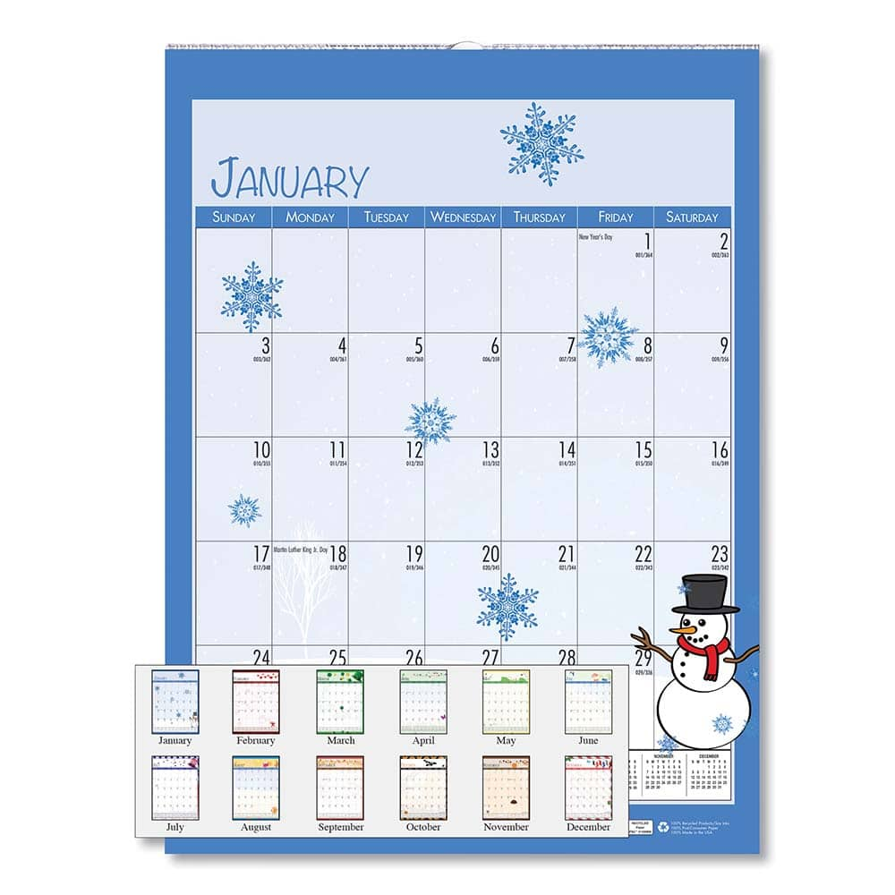 House of Doolittle - Note Pads, Writing Pads & Notebooks Writing Pads & Notebook Type: Wall Calendar Size: 12 x 16-1/2 - Best Tool & Supply