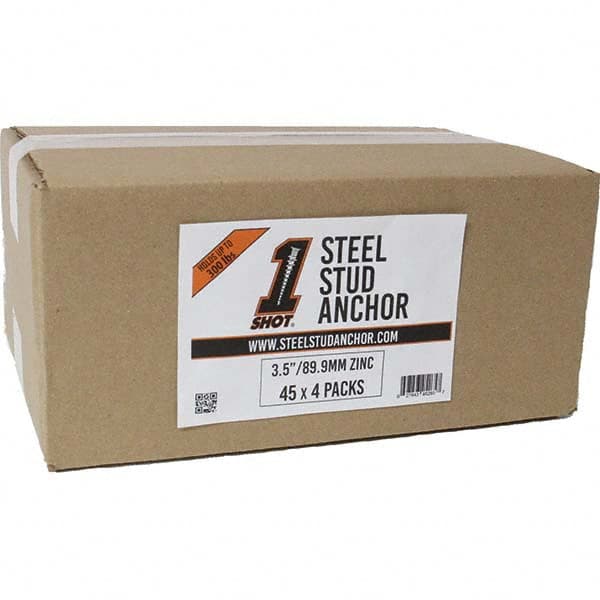 1Shot Steel Stud Anchor - Drywall & Hollow Wall Anchors Type: Self Drilling Material: Zinc - Best Tool & Supply