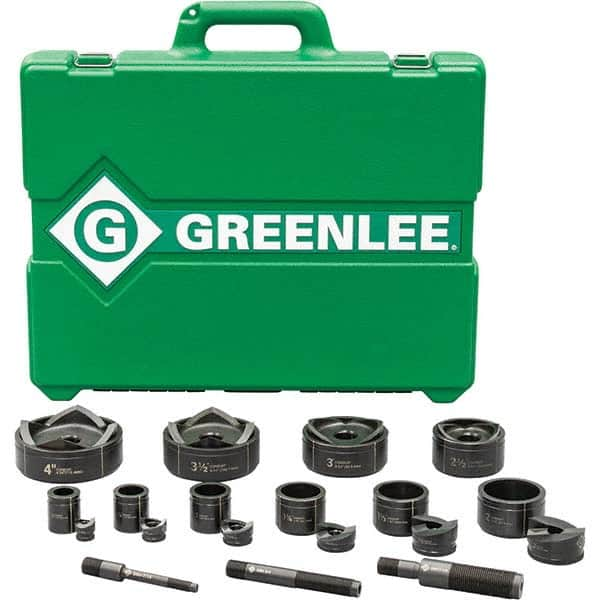 Greenlee - Punch & Driver Kits Tool Type: Knockout Set Punch Shape: Round - Best Tool & Supply