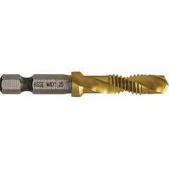 Greenlee - Combination Drill & Tap Sets Minimum Thread Size (mm): M8x1.25 Maximum Thread Size (mm): M8x1.25 - Best Tool & Supply