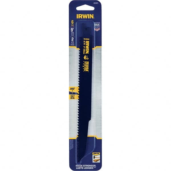 Irwin - Reciprocating Saw Blades Blade Material: Bi-Metal Blade Length (Inch): 9 - Best Tool & Supply