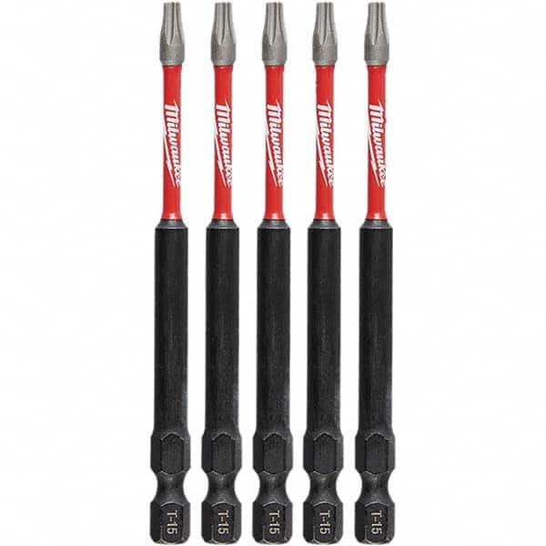 Milwaukee Tool - Power & Impact Screwdriver Bits & Holders Bit Type: Torx Torx Size: T15 - Best Tool & Supply