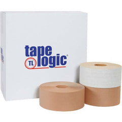 Tape Logic - Pack of (8) 375' Rolls 3" Kraft (Color) Water Activated Adhesive Packaging Tape - Best Tool & Supply