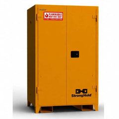 Strong Hold - Safety Cabinets Hazardous Chemical Type: Flammable and Combustible Liquids Color: Yellow - Best Tool & Supply