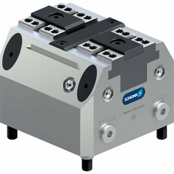 Schunk - Machine Vises Jaw Width (mm): 64.0 Throat Depth (mm): 60.0 - Best Tool & Supply