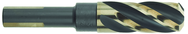 9/16" Dia. - 1-7/8 Flute Length - 4-5/16" OAL - 1/2 3-Flat Shank-HSS-118° Point Angle-Black & Gold-Series 1458 - Reduced Shank Core Drill; - Best Tool & Supply