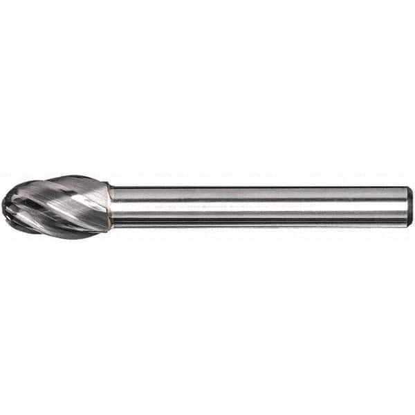 Precision Twist Drill - 1/2" Cut Diam, 1/4" Shank Diam, Carbide Aluma Cut Oval Burr - Best Tool & Supply