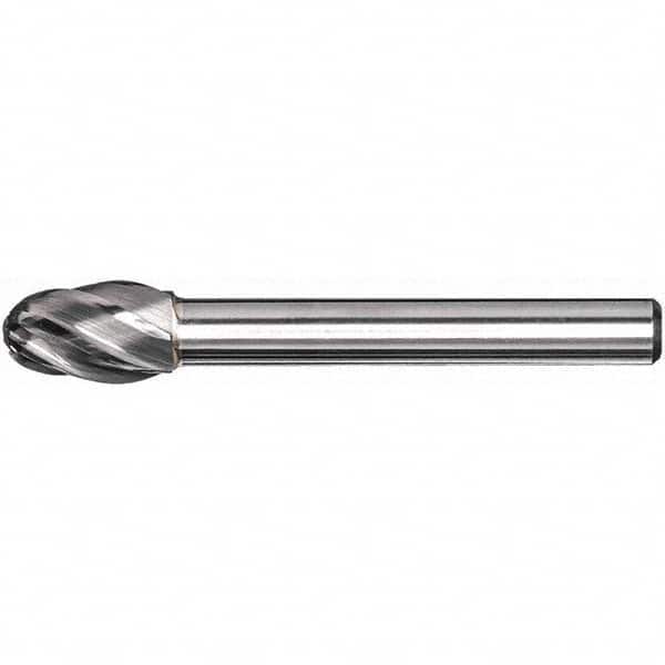 Precision Twist Drill - 3/8" Cut Diam, 1/4" Shank Diam, Carbide Aluma Cut Oval Burr - Best Tool & Supply