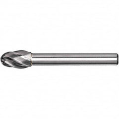 Precision Twist Drill - 3/8" Cut Diam, 1/4" Shank Diam, Carbide Aluma Cut Oval Burr - Best Tool & Supply