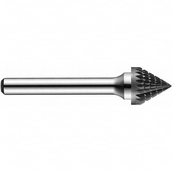 Precision Twist Drill - 1/2" Cut Diam, 1/4" Shank Diam, Carbide Double Cut 60° Angle Burr - Best Tool & Supply