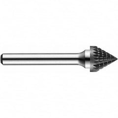 Precision Twist Drill - 1/2" Cut Diam, 1/4" Shank Diam, Carbide Double Cut 60° Angle Burr - Best Tool & Supply