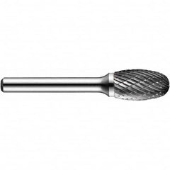 Precision Twist Drill - 1/8" Cut Diam, 1/4" Shank Diam, Carbide Double Cut Ball Burr - Best Tool & Supply