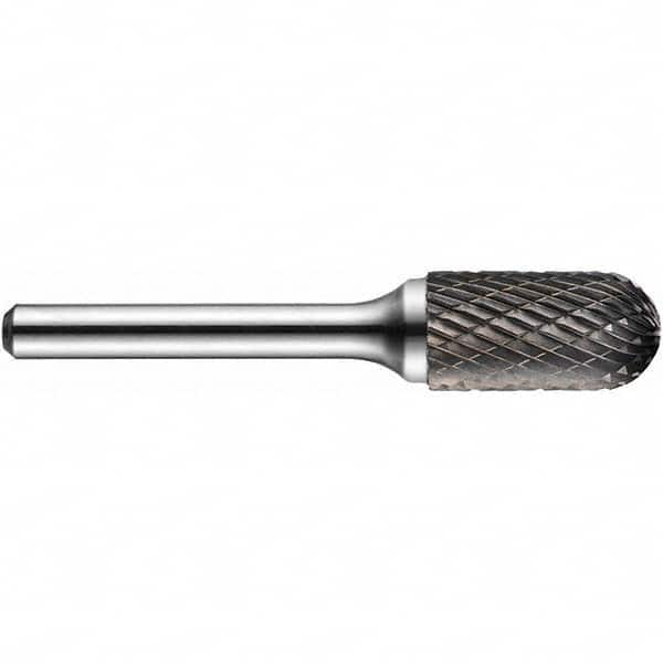 Precision Twist Drill - 5/8" Cut Diam, 1/4" Shank Diam, Carbide Double Cut Cylinder Burr with Radius - Best Tool & Supply