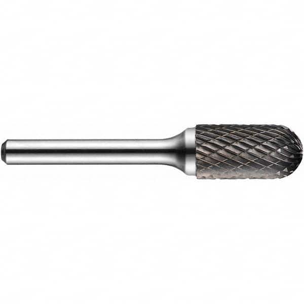 Precision Twist Drill - 3/4" Cut Diam, 1/4" Shank Diam, Carbide Double Cut Cylinder Burr with Radius - Best Tool & Supply