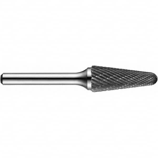 Precision Twist Drill - 1/8" Cut Diam, 1/8" Shank Diam, Carbide Double Cut Conical Radius End Burr - Best Tool & Supply