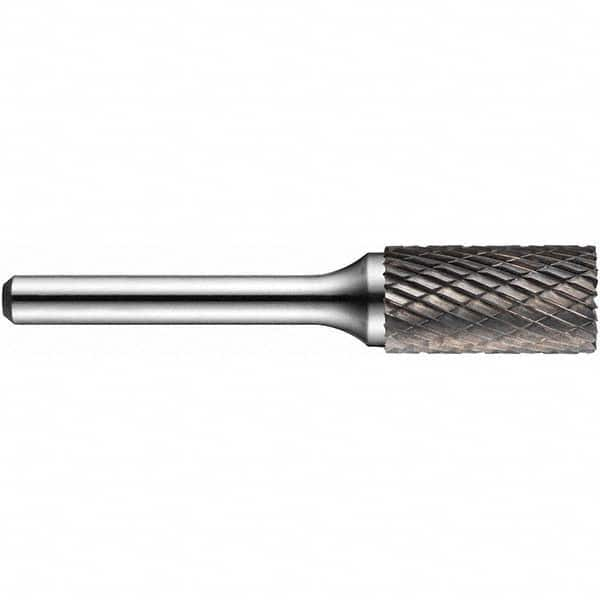 Precision Twist Drill - 7/16" Cut Diam, 1/4" Shank Diam, Carbide Double Cut Cylinder Burr with End Cut - Best Tool & Supply