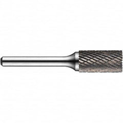 Precision Twist Drill - 5/16" Cut Diam, 1/4" Shank Diam, Carbide Double Cut Cylinder Burr with End Cut - Best Tool & Supply