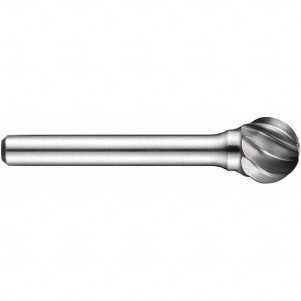 Precision Twist Drill - 1/2" Cut Diam, 1/4" Shank Diam, Carbide Aluma Cut Ball Burr - Best Tool & Supply