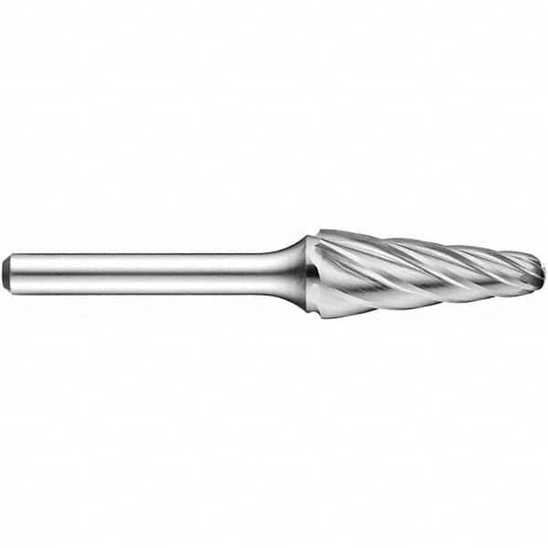 Precision Twist Drill - 1/2" Cut Diam, 1/4" Shank Diam, Carbide Aluma Cut Conical Radius End Burr - Best Tool & Supply