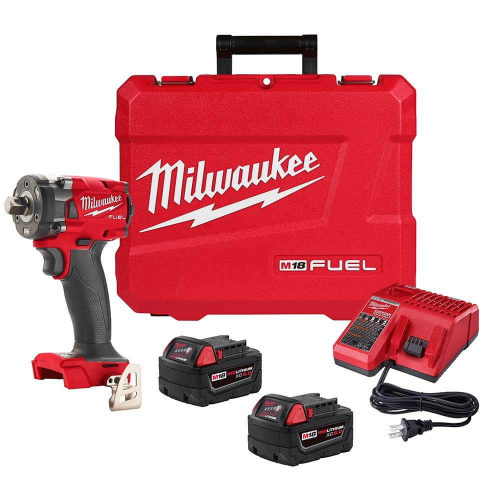 Milwaukee Tool - Cordless Impact Wrenches & Ratchets Voltage: 18.00 Drive Size (Inch): 1/2 - Best Tool & Supply