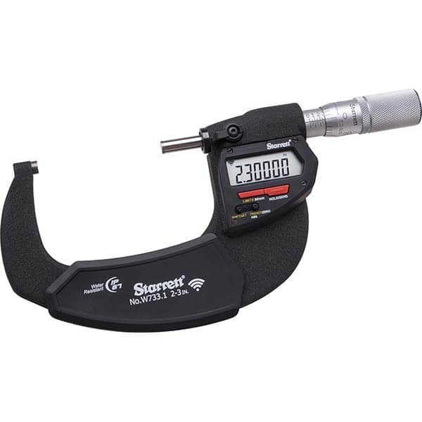 Starrett - Electronic Outside Micrometers Minimum Measurement (Decimal Inch): 2 Minimum Measurement (mm): 50 - Best Tool & Supply