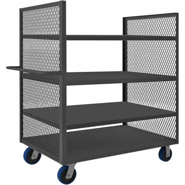 Durham - 2,000 Lb Capacity 4-Shelf 2-Sided Mesh Truck - Best Tool & Supply