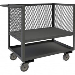 Durham - 1,200 Lb Capacity 2-Shelf 3-Sided Mesh Truck - Best Tool & Supply