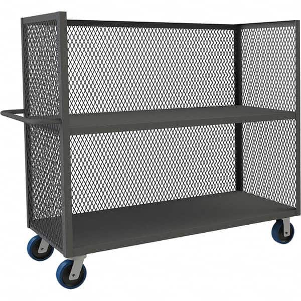 Durham - 3,600 Lb Capacity 2-Shelf 3-Sided Mesh Truck - Best Tool & Supply