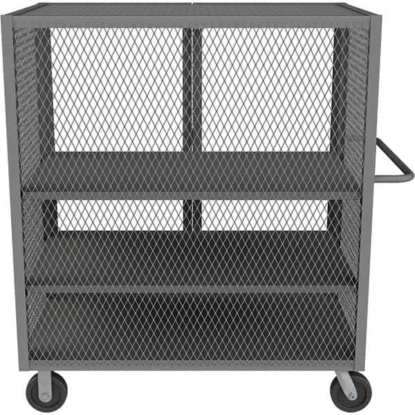 Durham - 2,000 Lb Capacity 3-Shelf Security Mesh Truck - Best Tool & Supply